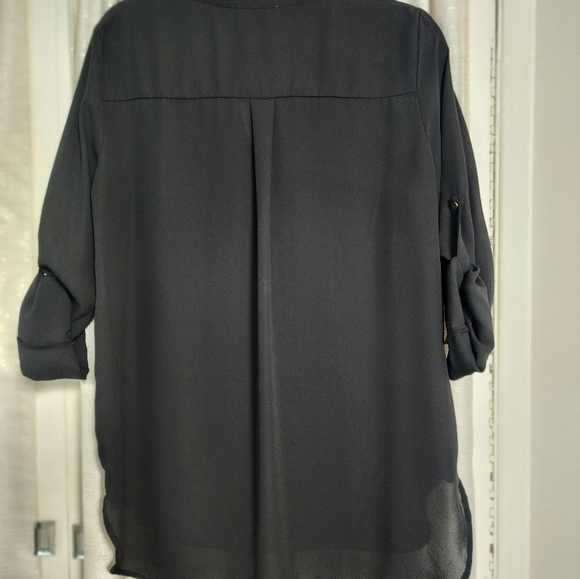 **SOLD**Carmen Marc Valvo black studded top (L) - Picture 9 of 12